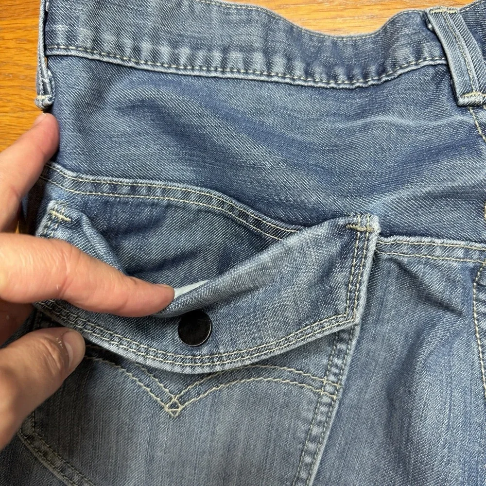 Levi's 569 Jeans Men's 33x30 Loose Straight Denim Snap Flap Double Pockets EUC